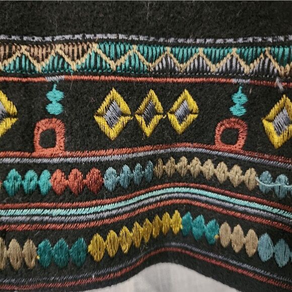 Y2K Vintage XOXO Tribal Embroidered Coat. Wool Cashmere Blend. - Picture 9 of 12